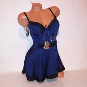 French Affair Lingerie Costume Babydoll Thong Panty Handcuffs Police Officer